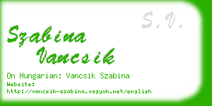 szabina vancsik business card